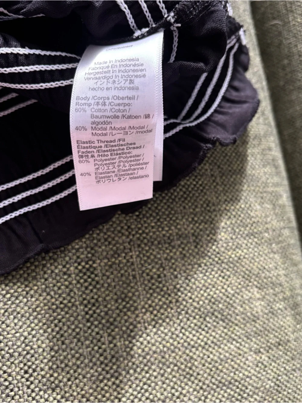 Madewell XS black ruched shirt with white stripes